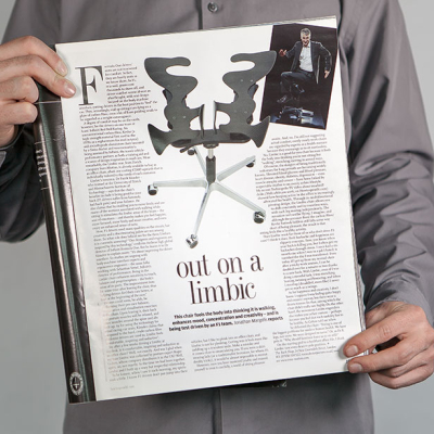 Limbic Chair, Magazinseite